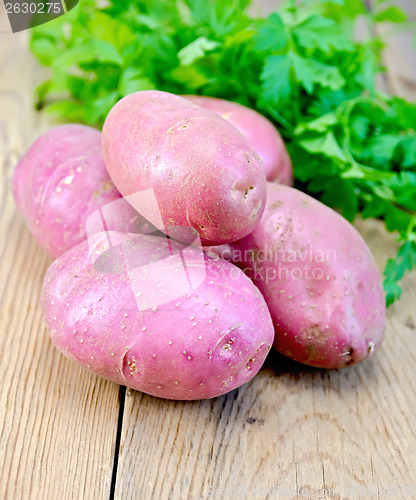 Image of Potatoes red with parsley on the board