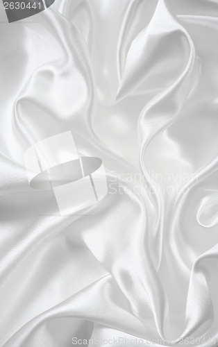 Image of Smooth elegant white silk as wedding background