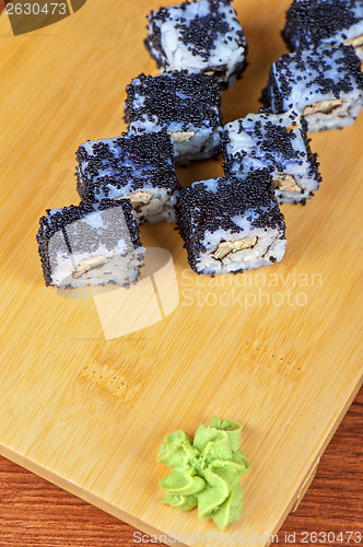 Image of tobico sushi rolls