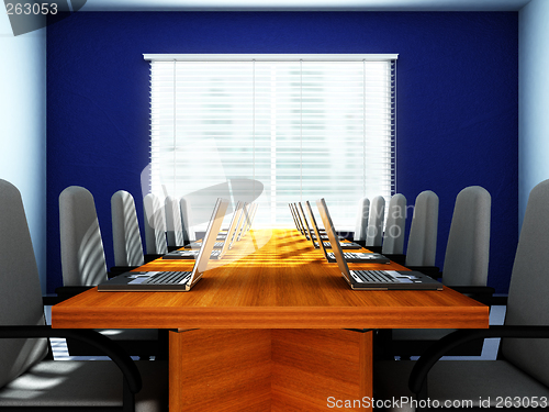 Image of Laptops in an empty room