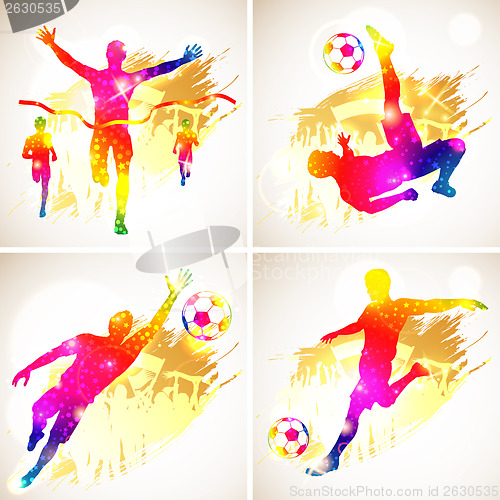 Image of Soccer and Winner Silhouette