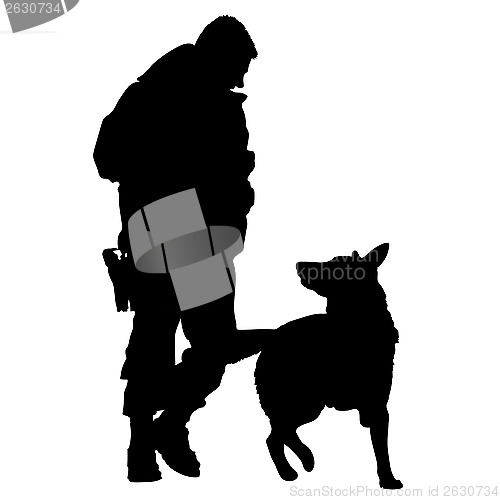 Image of Police Dog Silhouette 5