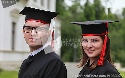 Image of Portrait of a Couple in the Graduation Day