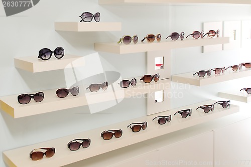 Image of wall of sunglasses