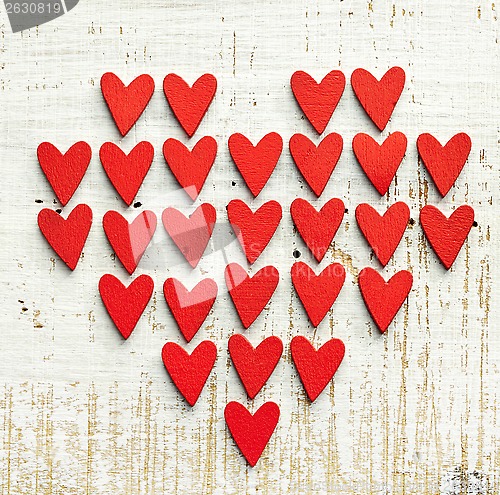 Image of red decorative hearts