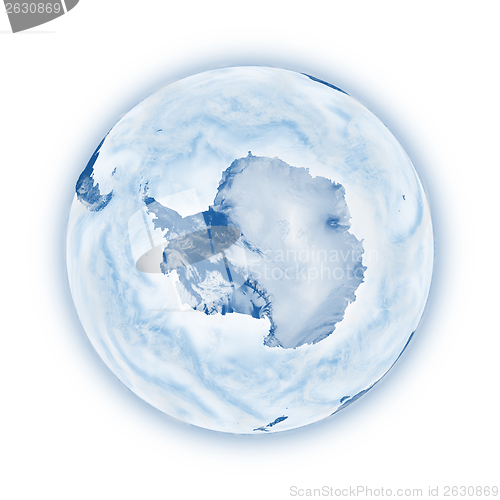 Image of Antarctica on planet Earth