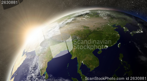 Image of Sun over East Asia