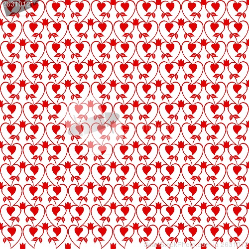 Image of Seamless hearts pattern