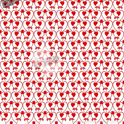 Image of Seamless hearts pattern