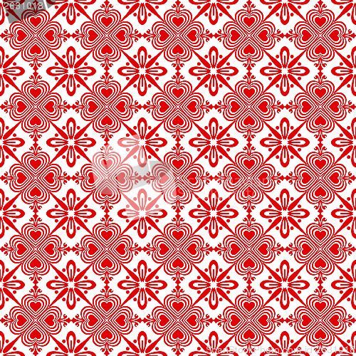 Image of Seamless hearts pattern