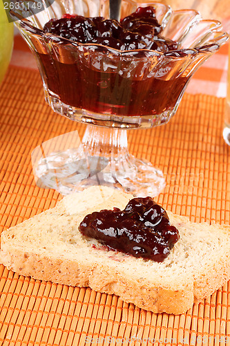 Image of Toast with cherry jam