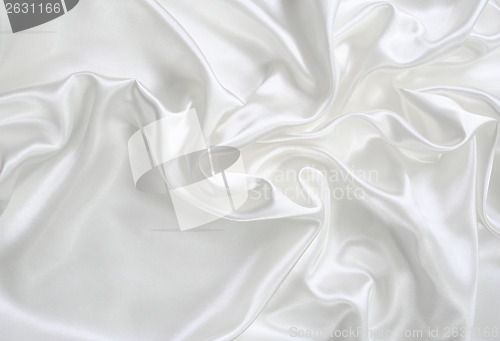 Image of Smooth elegant white silk as wedding background