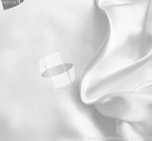 Image of Smooth elegant white silk as wedding background 
