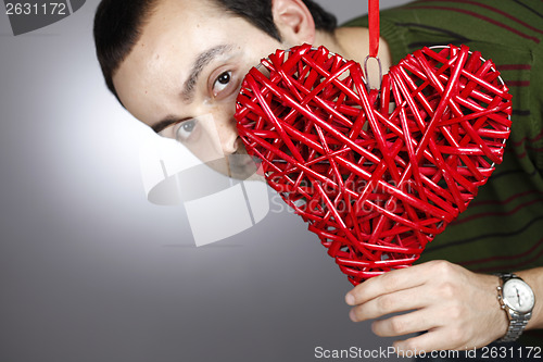 Image of Hand made red heart