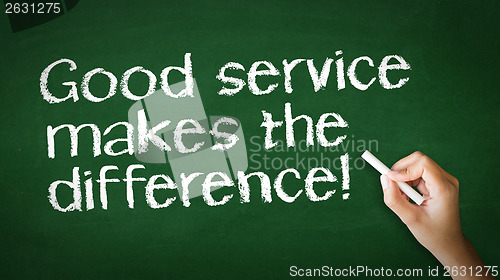 Image of Good Service makes the difference Chalk Illustration