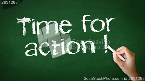 Image of Time for Action Chalk Illustration