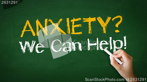 Image of Anxiety we can help Chalk Illustration