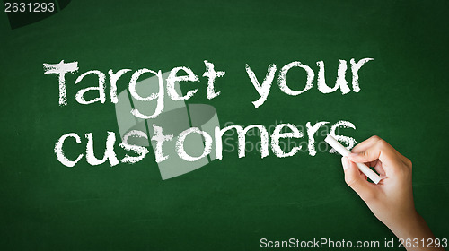Image of Target Your Customers Chalk Illustration