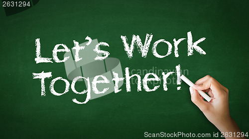 Image of Let's Work Together Chalk Illustration