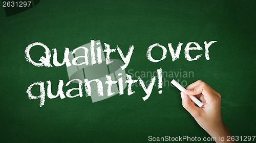 Image of Quality over Quantity Chalk Illustration