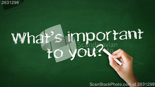 Image of What is important to you Chalk Illustration