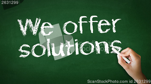 Image of We offer Solutions Chalk Illustration