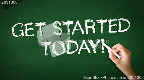 Image of Get Started Today Chalk Illustration