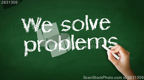 Image of We Solve Problems Chalk Illustration
