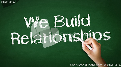 Image of We Build Relationships Chalk Illustration