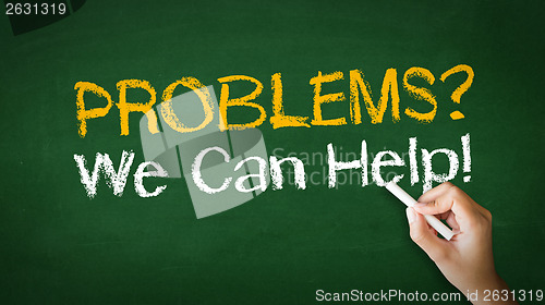 Image of Problems we can help Chalk Illustration