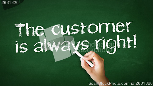 Image of The customer is always right Chalk Illustration