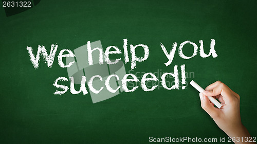 Image of We help you succeed Chalk Illustration