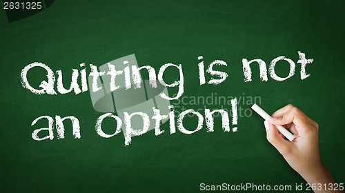 Image of Quitting is not an Option Chalk Illustration