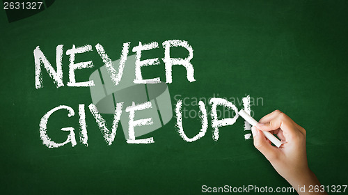 Image of Never Give Up Chalk Illustration