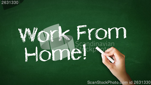Image of Work From Home Chalk Illustration