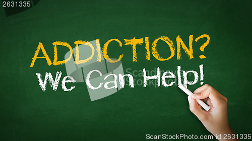 Image of Addiction We can Help Chalk Illustration