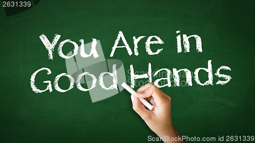 Image of Your Are in Good Hands Chalk Illustration