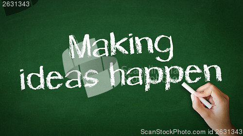 Image of Making Ideas Happen Chalk Illustration