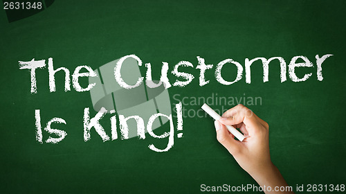 Image of Customer is king Chalk Illustration