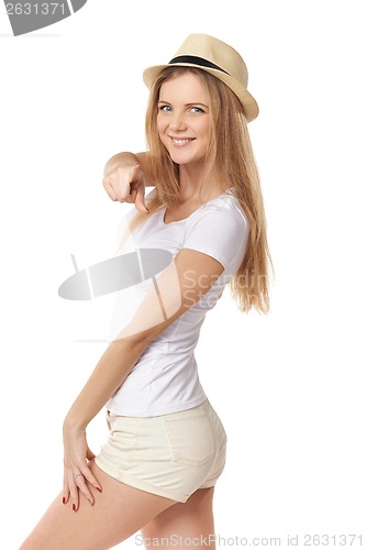 Image of Teen girl pointing at you