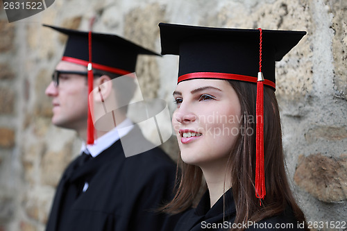 Image of Young Couple in the Graduation Day