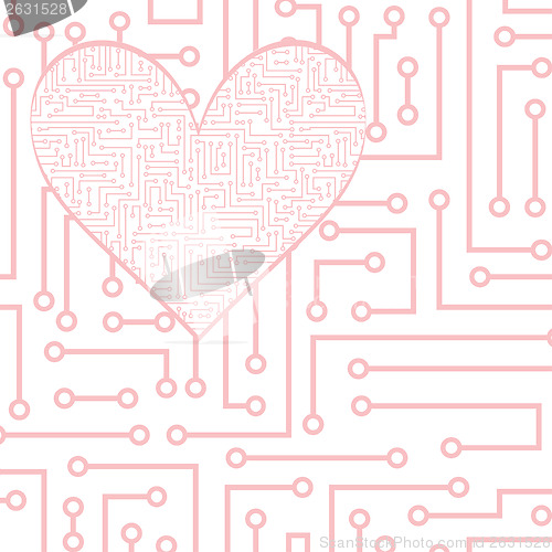 Image of vector electronic heart