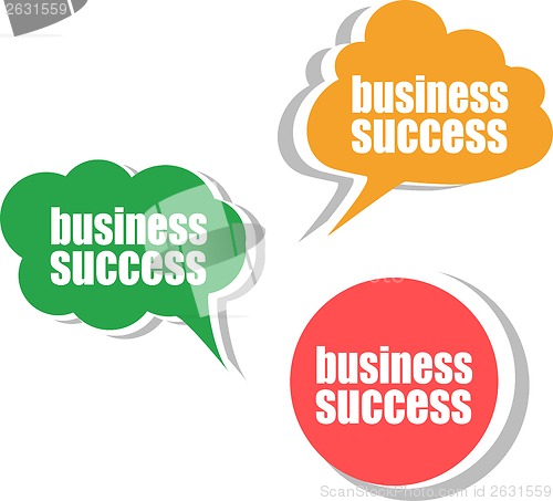 Image of business success. Set of stickers, labels, tags. Business banners, Template for infographics