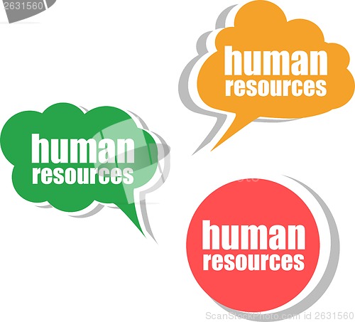 Image of human resources . Set of stickers, labels, tags. Template for infographics