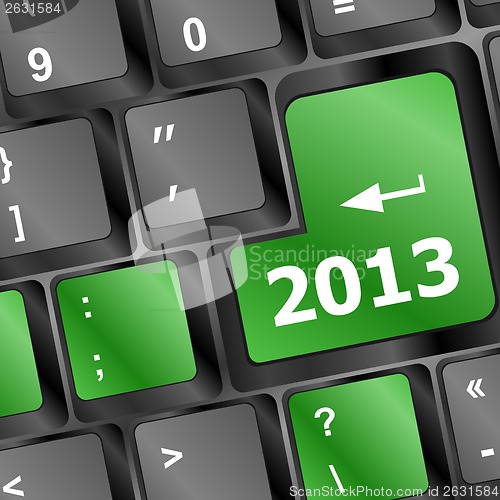 Image of 2013 Key On Keyboard. New year