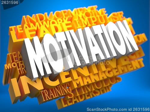 Image of Motivation - Wordcloud Concept.