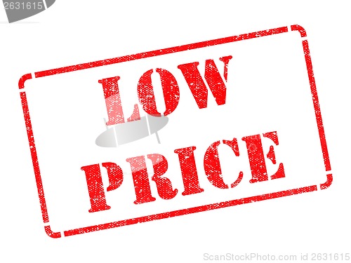 Image of Low Price - Inscription on Red Rubber Stamp.