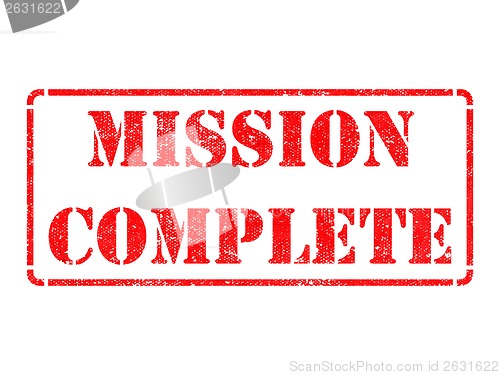 Image of Mission Complete -  Red Rubber Stamp.