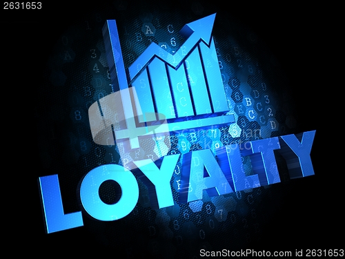 Image of Loyalty Concept on Dark Digital Background.