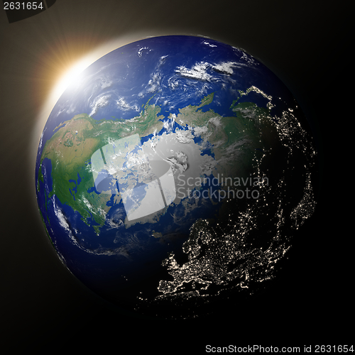 Image of Sun over northern hemisphere